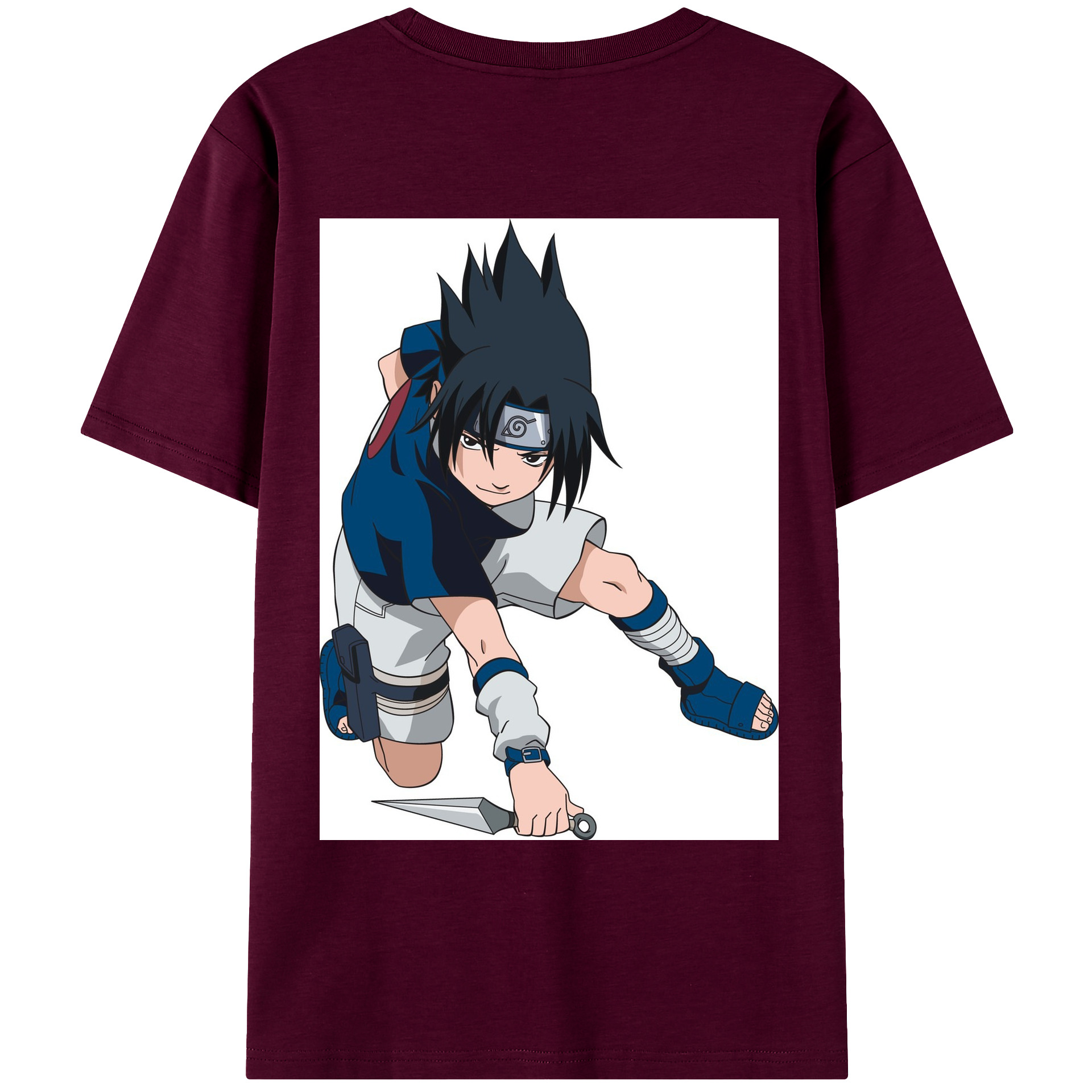 （画像用） NARUTO -ナルト- うちは サスケ Uchiha Sasuke レディース半袖Tシャツ(バックプリント)